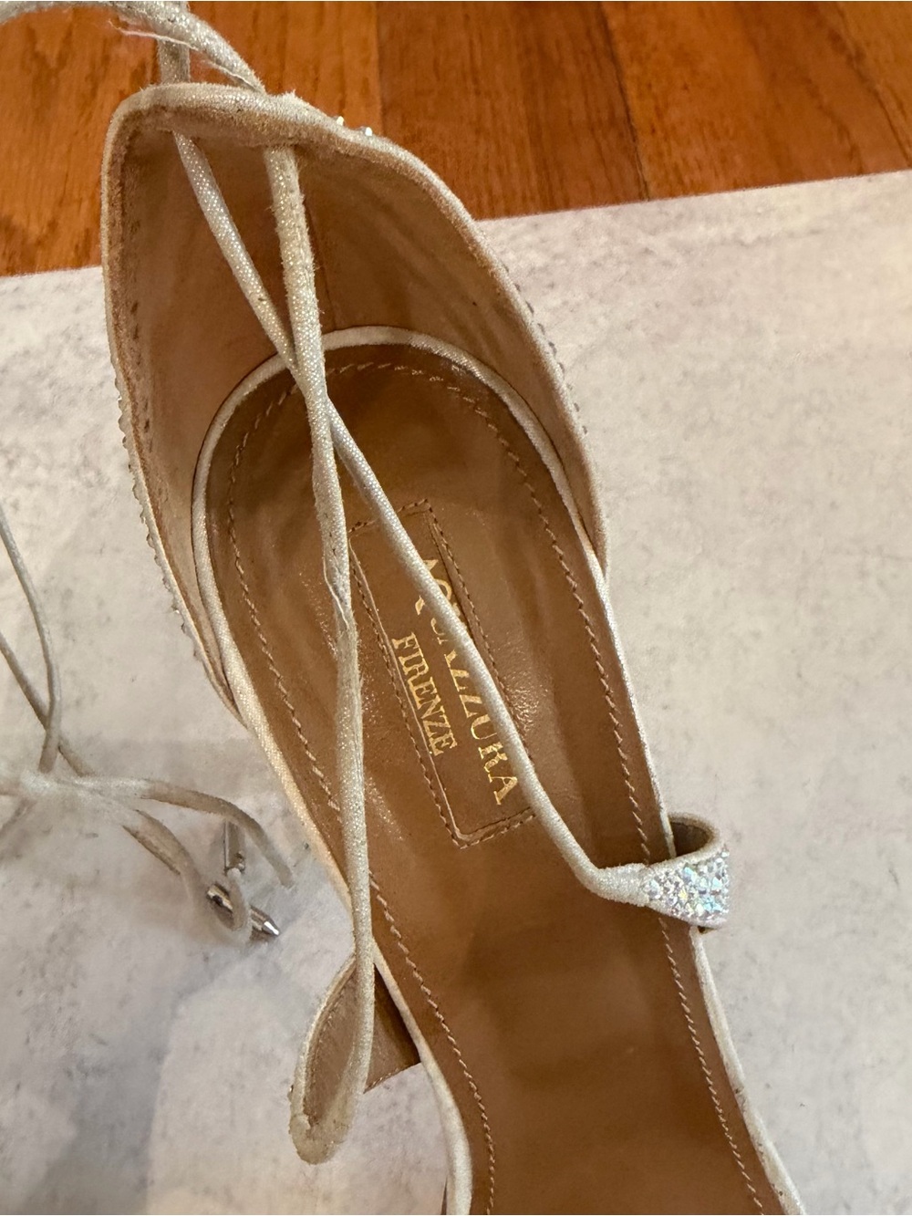 Aquazurra Linda crystal heels - Picture 4 of 7